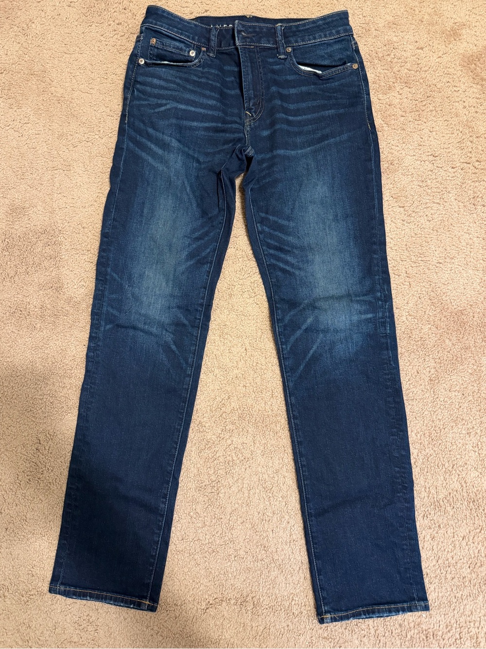 American Eagle Outfitters Men's Slim Straight Dark Blue Jeans